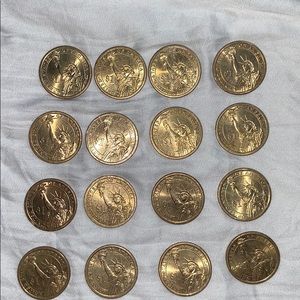 16 Presidential gold dollars!!!